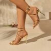 2025Women's Elegant Summer High Heel Sandals - Open-Toe with Adjustable Ankle Strap for Weddings, Parties  Formal Events - Image 9
