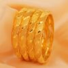 Elegant 4pcs Golden Bangle Set for Women - Vintage Boho Style, Perfect for Weddings & Everyday Glamour - Image 2