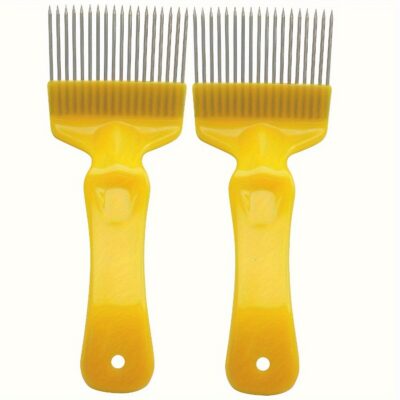 1pc Stainless Steel Beekeeping Fork with Honeycomb Frame - Durable, No Battery Needed, Perfect for Harvesting Honey, Beekeeping Essentials|Stainless Steel Construction|Durable Beekeeping Tool, Beekeeping Supplies