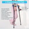 Folding crutch, reinforced forearm support, adult lightweight aluminum forearm crutch, walking folding cane, portable and adjustable, 4 sizes, optional anti-slip and anti-drop cover - YYG-G single/YYG-G double - Image 10
