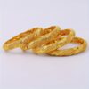 A Set of Four 24K Gold-Plated Bangles from Dubai, Designed for Women, Featuring a Twisted Style Suitable for Wedding Jewelry. - Image 5