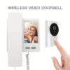 8.89cm Screen Video Doorbell No Subscription, No APP, No WiFi. Wireless Doorbell Camera with Night Vision - Easy One-Click Connection, Two-Way Intercom, Rechargeable Battery, Low Power Consumption, Ideal for Home Security/Office/Indoor/Monitoring, White, - Image 5