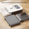 Modern White & Grey Automatic Cat Litter Box with Self-Cleaning System, Odor Control & Removable Lid - Sleek Rectangular Design for Modern Homes, Durable & Hygienic Pet Waste Management for Cats - Ideal Gift for Pet Owners, Small Cat Litter Box, Extra Lar - Image 17