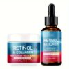 2pcs of Face Cream + Facial Essential Oil, Containing Retinol, Collagen And Vitamin C. It Provides Deep Moisturization, Is Hypoallergenic And Suitable for All Skin Types. - Image 2