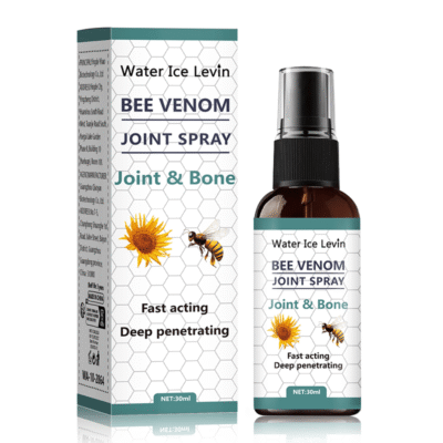 Water Ice Bee Venom Joint Spray - Fast-Acting Deep Penetrating for Joints & Bones, Hypoallergenic Hyaluronic Acid & Glycerin Formula, Soothing Scent for Neck, Back, Knees, Elbows, Hands & Feet