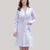 [:en]Women'S Lab Coat, Slim Fit Waist, Professional White Long Sleeve Work Coat for Doctors and Nurses, Polyester 100%, All-Season, Solid Color, Lapel Collar, Woven Fabric, 200g/m², with Pockets[:ar]Women'S Lab Coat, Slim Fit Waist, Professional White Long Sleeve Work Coat for Doctors and Nurses, Polyester 100%, All-Season, Solid Color, Lapel Collar, Woven Fabric, 200g/m², with Pockets[:] - Image 6