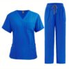 [:en]Ultra Quick-Dry V-Neck Scrub with Double-Layer Pockets for Doctors - ComfortMax, Ideal for Busy Shifts, Pink, Professional Medical Uniform, Scrubs for Adults[:ar]Ultra Quick-Dry V-Neck Scrub with Double-Layer Pockets for Doctors - ComfortMax, Ideal for Busy Shifts, Pink, Professional Medical Uniform, Scrubs for Adults[:] - Image 23