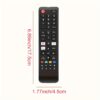 1pc 2021 Universal Remote Control for Samsung TVs, Compatible with All Samsung LCD LED HD 3D Smart TV Models, Supports 18 Devices, Infrared Function, No Battery or Laser Function Included - Image 5