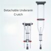 Portable Aluminum Underarm Crutch - Foldable, Adjustable Height, No Battery Needed, Ideal for Mobility Assistance, Mobility Aid|Adjustable Height Crutch|Foldable Crutch - Image 2