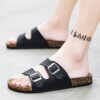 Women's Unisex Comfortable Adjustable Strap Buckle Slip-On Slide Sandals with Insole - Image 4