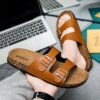 Women's Unisex Comfortable Adjustable Strap Buckle Slip-On Slide Sandals with Insole - Image 7