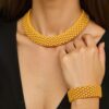 Classic Luxury Hollow Design Women's Jewelry Set: Minimalist and Elegant Necklace, Earrings, and Bracelet Combo in Middle Eastern Tribal Style, Perfect for Dubai Bridal Weddings, Banquets, Ramadan Celebrations, or Everyday Outfits as a Thoughtful Gift - Image 3