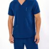 [:en]Men's Summer Fashion V-Neck Scrub Set with Multiple Pockets - Casual, Machine Washable Workwear for Medical Staff[:ar]Men's Summer Fashion V-Neck Scrub Set with Multiple Pockets - Casual, Machine Washable Workwear for Medical Staff[:] - Image 9