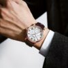POEDAGAR waterproof and shockproof calendar leather quartz watch fashion students Korean version of young Swiss men's wristwatches wholesale. - Image 8