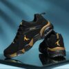 Men'S Air Cushion Casual Sneakers - Breathable Mesh & PU Upper, Geometric Design, Lace-Up Closure, Black/White Colorway for Outdoor Running, Walking & Casual Attire, Athletic Footwear | Sporty Look | Comfortable Fit - Image 6