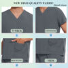 Hospital Scrubs Uniforms Overalls for Women Men - Regular Fit Drawstring Closure, Polyester Spandex, 3 Colors (Black/Blue/Green) - Professional Medical & Casual Wear, Scrub Sets, Scrub Top And Overalls - Image 6