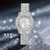 2pcs Elegant Women'S Watch Set, Alloy Case & Bracelet, Quartz Movement, Non-Rechargeable Battery, Gift Choice, Gift Set|Elegant Accessory|Quartz Movement - Image 5