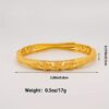 4pcs Elegant Golden Bangle Bracelets with Intricate Floral Design - Luxurious Copper Handcrafted for Women, Ideal for Daily Wear & Gift, Festive Accessory|Intricate Craftsmanship|Durable Craftsmanship - Image 6