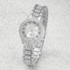 2pcs Elegant Women'S Watch Set, Alloy Case & Bracelet, Quartz Movement, Non-Rechargeable Battery, Gift Choice, Gift Set|Elegant Accessory|Quartz Movement - Image 8