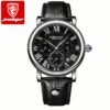 POEDAGAR waterproof and shockproof calendar leather quartz watch fashion students Korean version of young Swiss men's wristwatches wholesale. - Image 7