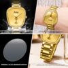 BINBOND Women's Elegant Golden-Tone Quartz Watch - Minimalist Luxury wristwatch with Stainless Steel case & band, Everyday & Formal watches for Women, Affordable Luxury Timepiece, Bling Watches - Image 4