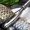 Stainless Steel Fish Scaler and Scraper, 3-in-1 Multifunctional Seafood Prep Tool with Scale Remover, Gill Cutter, and Garlic Ginger Grater, Durable Kitchen Accessory, 1pc - Image 3