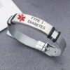 [:en]1pc Stainless Steel Medical Alert Bracelet, Adjustable With Red Caduceus Symbol, 10 Alert Options Including Type 2 Diabetes, Emergency ID Jewelry For Adults, Outdoor First Aid Wristband[:ar]1pc Stainless Steel Medical Alert Bracelet, Adjustable With Red Caduceus Symbol, 10 Alert Options Including Type 2 Diabetes, Emergency ID Jewelry For Adults, Outdoor First Aid Wristband[:] - Image 13