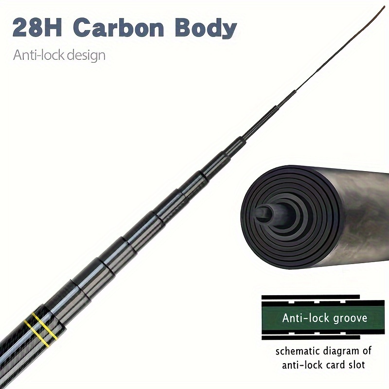 BAKAWA Universal Carbon Fiber Telescopic Fishing Rod, Medium Action, Extra Light Power, Trolling Technique, Carbon Design Handle, for Freshwater Stream Fishing - Sizes 3.6meter, 4.5meter, 5.4meter, 6.3meter, 7.2meter - Image 3