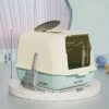 Extra Large Automatic Self-Cleaning Cat Litter Box with Dual Doors - Odor Control System, Anti-Splash Design & Spill-Proof, Durable Plastic Construction with Modern White/Black/Beige//Blue/Green/Orange/Brown - Ideal for Large Cats, Multi-Cat Households & - Image 10