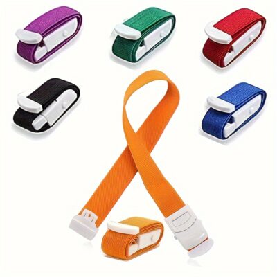 6pcs, Buckle Bandage, Storage Tube, Vein Evapéator, Outdoor Emergency Bandage, Plastic Vein Bandage, Elastic Weave Band + ABS Buckle Material, Outdoor Emergency, Easy to Use, Soft and Comfortable. High Elasticity Buckle Bandage. One-Handed Operation.
