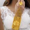 1 Set Vintage Style Middle Eastern-Inspired Women'S Fashion Bracelet and Ring Combo, Copper Floral Exaggerated Design, Suitable for Daily Wear and Gifting - Image 3
