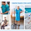1pc Iron IV Pole Stand with 4 Hooks, 3-Legged Portable Collapsible Infusion Stand, Adjustable Height Drip Bag Holder for Hospitals, Clinics, Home Care, Wheelchair and Bedside Use - Image 17