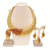 Dubai Golden Plated Jewelry Sets for Women Surround Big Necklace Plate 24K Gold Plated Original Suitable for Wedding Banquet Parties Luxurious Imitation Golden Jewelry 4pcs - Image 4