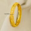 4pcs Luxury 24K Golden Plated Bangle Set, Arabian Style Copper Bangles, Open Cuff Design, Fashion Jewelry for Women, with for Weddings, Parties, and Gift-Giving Occasions, Fits All Seasons - Image 3