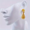 4pcs Middle Eastern Themed Set Earrings Rings Bracelet Necklace 24K Golden Plated Dubai Women's Wedding Jewelry - Image 3