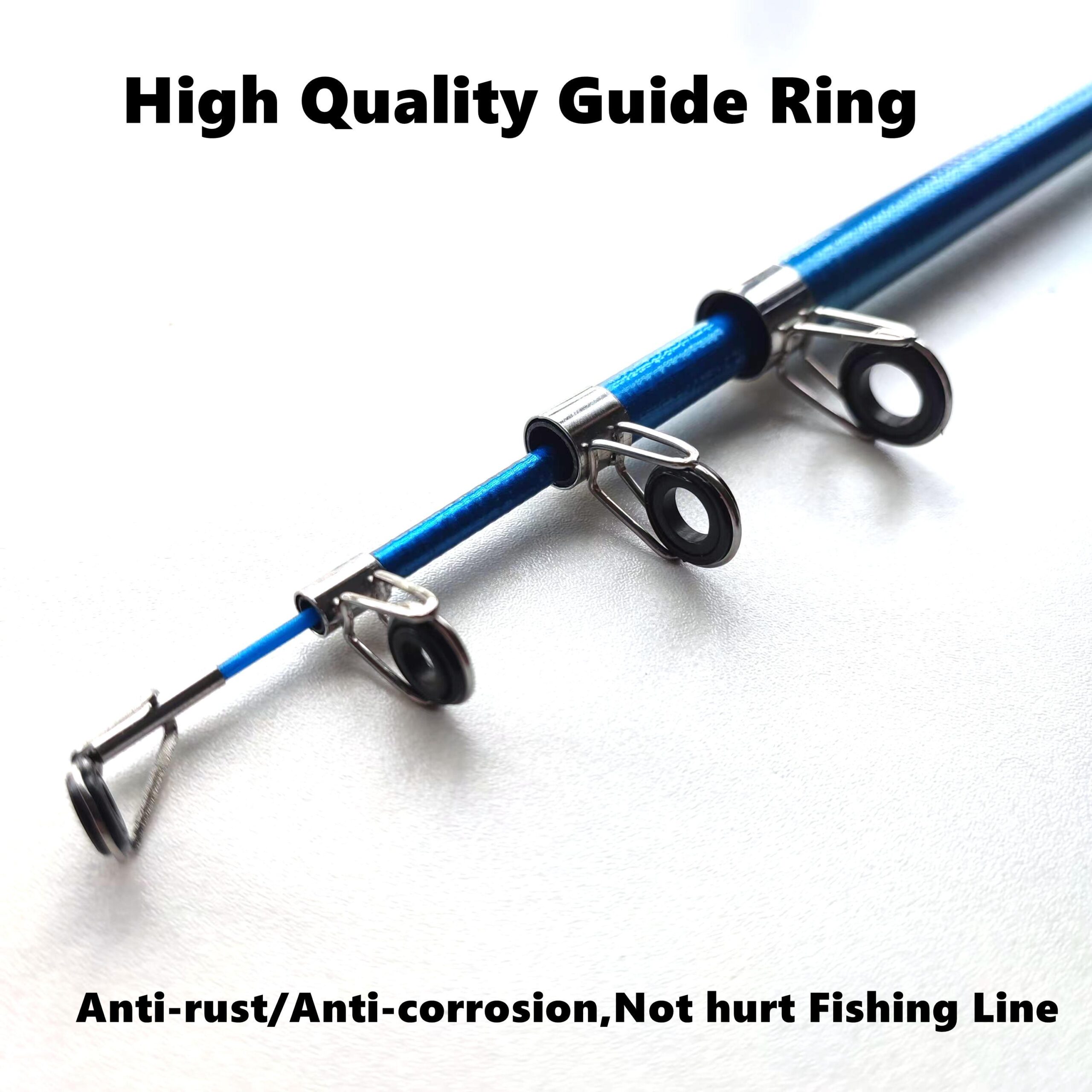 Telescopic Spincasting Fishing Rod Combo, 182.88cm Fiberglass Right-Handed, Fast Action, Light Power, 5.2:1 Spinning Reel with Lure Set, Blue - Image 5