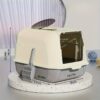 Extra Large Automatic Self-Cleaning Cat Litter Box with Dual Doors - Odor Control System, Anti-Splash Design & Spill-Proof, Durable Plastic Construction with Modern White/Black/Beige//Blue/Green/Orange/Brown - Ideal for Large Cats, Multi-Cat Households & - Image 6