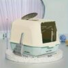 Extra Large Automatic Self-Cleaning Cat Litter Box with Dual Doors - Odor Control System, Anti-Splash Design & Spill-Proof, Durable Plastic Construction with Modern White/Black/Beige//Blue/Green/Orange/Brown - Ideal for Large Cats, Multi-Cat Households & - Image 8