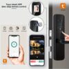 XSDTS Tuya Wifi Smart Door Lock Electronic Digital with Camera Biometric Fingerprint Smart Card Password Key Unlock - Image 6