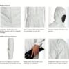 Disposable Breathable Microporous Protective Coveralls, 55gsm PPE Film Work Suit with Full-Body Protection, Loose Fit for Security and Industrial Use, Security Personnel Attire | Easyclean Design - Image 2