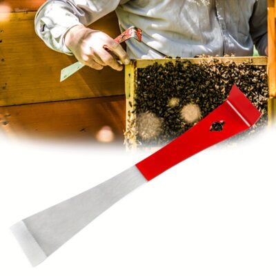 4pcs Basic Beekeeping Tool Set - Stainless Steel Hive Scraper, Uncapping Fork, and Prongs with Plastic Handles - Durable Beekeeper Supplies for Honey Harvesting and Hive Maintenanc
