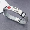 [:en]1pc Stainless Steel Medical Alert Bracelet, Adjustable With Red Caduceus Symbol, 10 Alert Options Including Type 2 Diabetes, Emergency ID Jewelry For Adults, Outdoor First Aid Wristband[:ar]1pc Stainless Steel Medical Alert Bracelet, Adjustable With Red Caduceus Symbol, 10 Alert Options Including Type 2 Diabetes, Emergency ID Jewelry For Adults, Outdoor First Aid Wristband[:] - Image 14