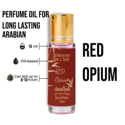 of Red Amber Patchouli Vanilla Perfume Oil with a 15% Concentration for Women, Featuring a Floral Scent, Alcohol-Free Formula, And Long-Lasting Fragrance.
