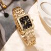 4pcs Elegant Women'S Quartz Watches with Alloy Dial - Stylish Square Faces, Pointer Display, Non-Rechargeable Button Battery, Ideal for Daily Wear & Special Occasions like Birthdays, Parties, Christmas, Halloween, Eid Al-Adha Gifts - Image 7