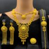 1 necklace + 1 bracelet + 1 pair of earrings + 1 ring Arabic-style long bridal jewelry set with multi-layer tassel design, perfect for daily wear or party accessories, ideal as a gift for engagement/wedding jewelry - Image 4