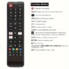 1pc 2021 Universal Remote Control for Samsung TVs, Compatible with All Samsung LCD LED HD 3D Smart TV Models, Supports 18 Devices, Infrared Function, No Battery or Laser Function Included - Image 3