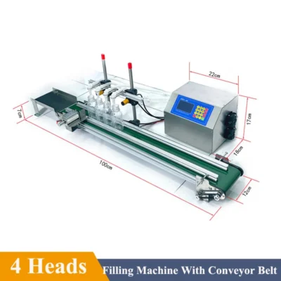 Automatic Peristaltic Pump Small Liquid Filling Machine Four Line Conveyor Belt Filling Machine 4*3200ml/Min Closed Loop Versio