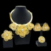 Zhuerrui Women's Necklace Jewelry Set Pendant Bangle Earrings Ring Chain Jewelry Set Italian Bridal Jewelry Set H30060 - Image 2
