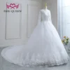 Customized Long Sleeves A line Wedding Dress 2025 Vestido De Fiesta De Boda Pretty Lace Pearls Beaded Lace Bride Dresses WX0270 - Image 2