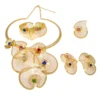 Hot Selling Flower Jewelry Set Original 24K Gold Plated Women's Necklace Jewelry Set High Quality Fashion Banquet Set - Image 4